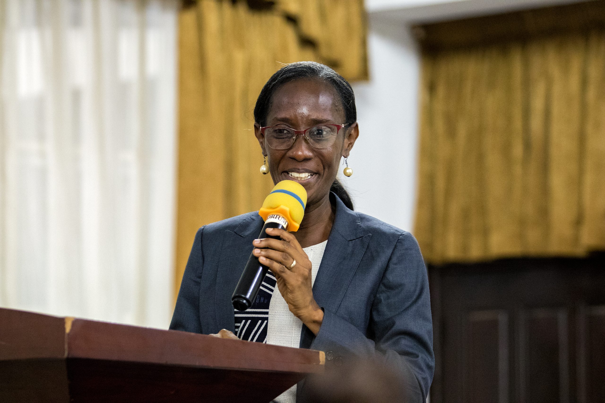 Prof. Amankwah speaking at the UPSA Public Relations and Communications Conference